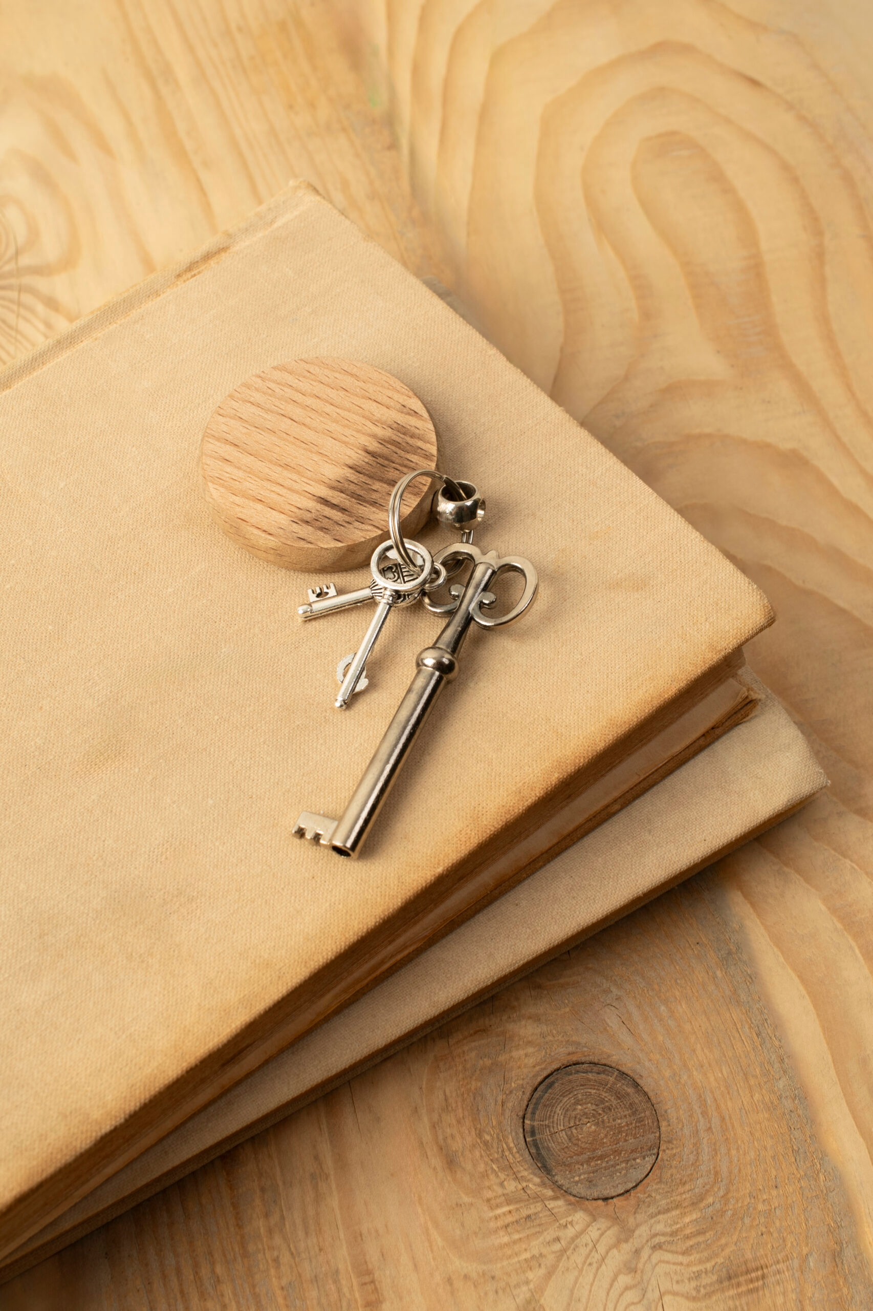 Antique keys resting on books